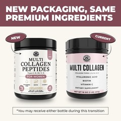Multi Collagen Peptides Powder Types I, II, III, V, X 1 Pound (Pack of 1)