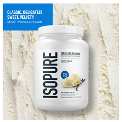 Isopure Zero Carb 100% Whey Protein Isolate Vanilla 15 Servings 25g Protein