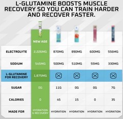 2 New Age Performance Hydration Booster Lemon Lime Electrolyte Drink Mix Recover