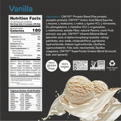 OWYN Elite Pro Plant Protein Powder Vanilla 30g Zero Sugar Vegan GF 1.32 lb