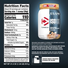 Dymatize ISO100 Whey Protein Isolate Cinnamon Cereal 20 Servings 25g Protein