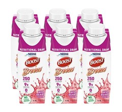 Boost Breeze Nutritional Drink Wildberry, 8 Fl Oz (Pack 8 of 6)