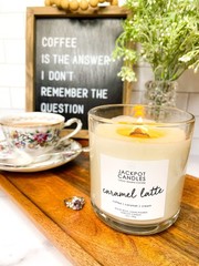 Caramel Coffee Latte Candle with Ring Inside (Surprise Jewelry Valued at $15 …