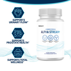 Alpha Stream + – Prostate Support- 3 Bottles- 180 Capsules