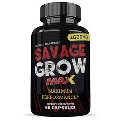 Savage Grow MaxMen’s Health Supplement 1600mg 300 Capsules