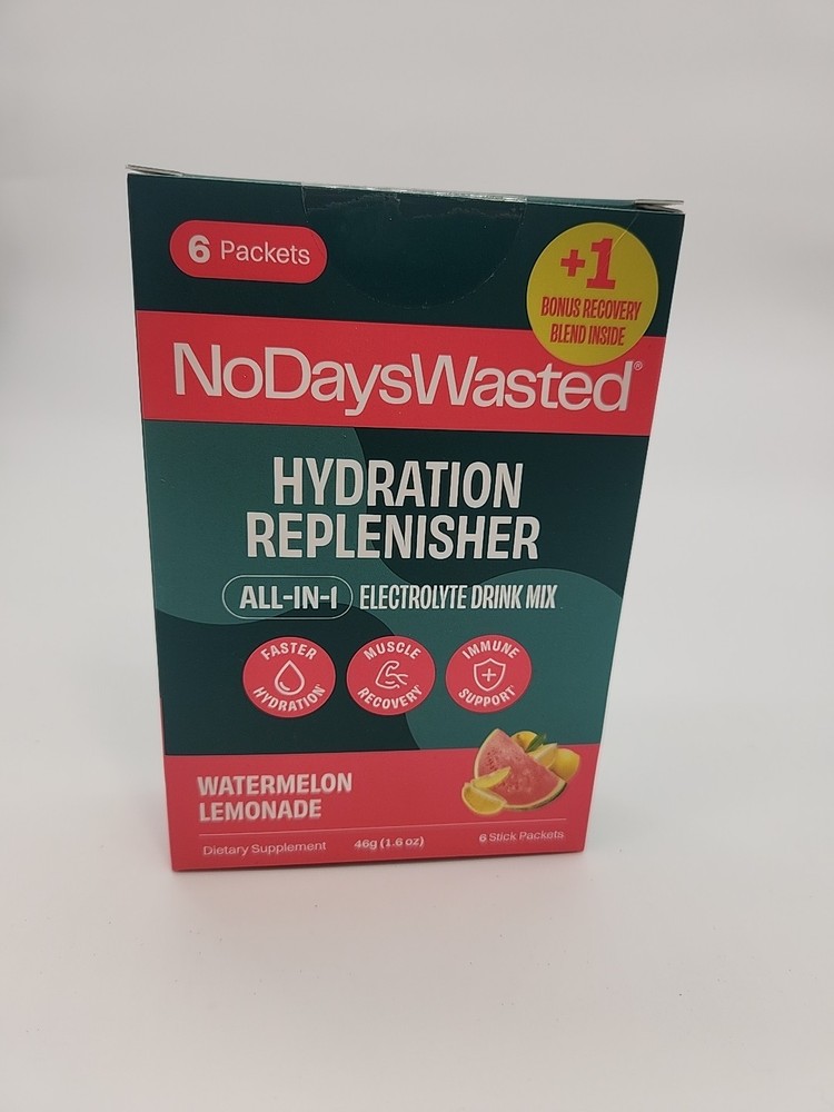 Hydration Replenishment w/ Immune Support. Watermelon Lemonade Drink Mix.