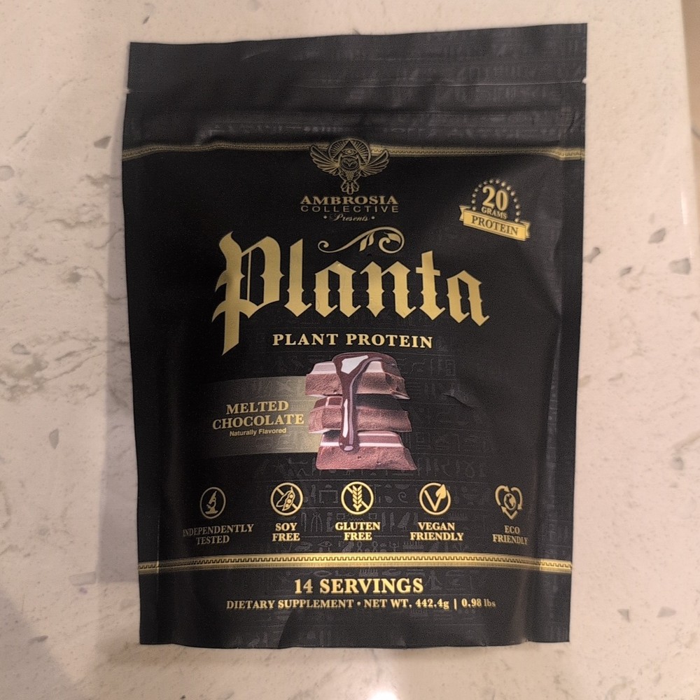 Ambrosia Collective Melted Chocolate Plant Protein Powder-Best By 03/2026