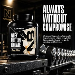 NutraBio WHEY PROTEIN ISOLATE 2 lb (30 Servings) Cinn Sugar Donut BEST BY 10/26