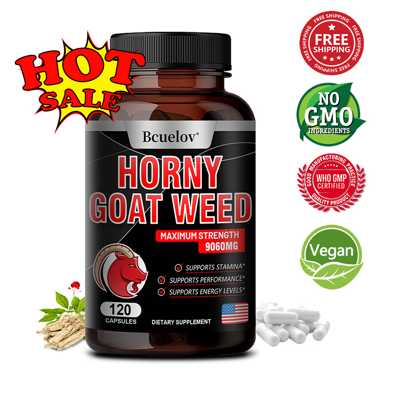 Horny Goat Weed for Men & Women-with Maca, Saw Palmetto, Ginseng, L-Arginine NEW