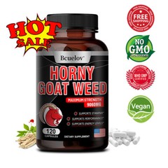 Horny Goat Weed for Men & Women-with Maca, Saw Palmetto, Ginseng, L-Arginine NEW