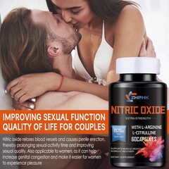60 Nitric Oxide Booster Supplement w/ L-Arginine Premium Workout Muscle Capsule