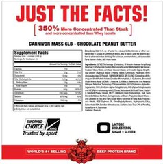 MUSCLEMEDS CARNIVOR MASS (6 LB) beef protein isolate weight gainer amino bcaa