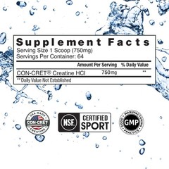 CON-CRET Patented Creatine HCl Powder, Raw Unflavored Stimulant-Free Workout …