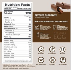 2x Designer Egg Whole Egg Multifunction Protein Powder, Dutch Chocolate, 05/2026