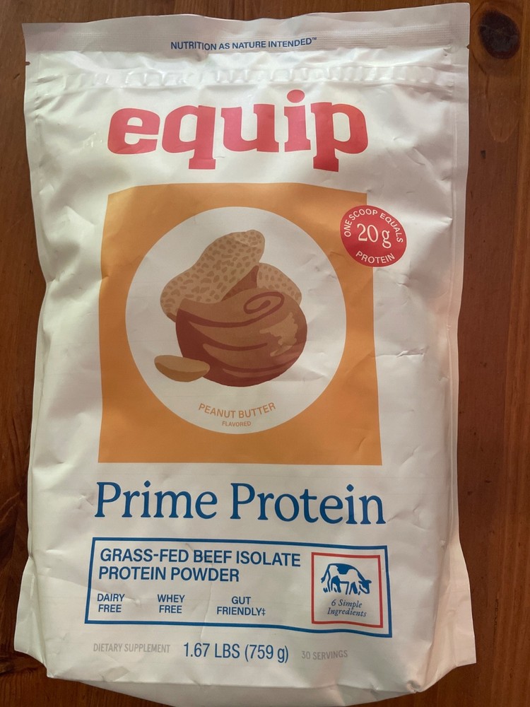 Equip Foods Prime Peanut Butter Protein Powder – Grass-Fed Beef Protein Isolate