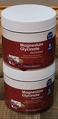Lot Of 2–90 Count Magnesium Glycinate Gummies Sugar Free Cherry Flavor