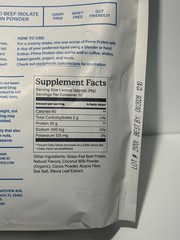 Equip Prime Protein Powder, Grass Fed Beef Isolate, Keto, Cookies & Cream Flavor