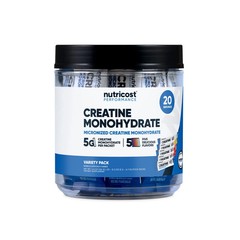 Nutricost Creatine Monohydrate Powder Variety Stickpack 5flavors 20packs-exp8/28