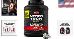 Gluten-Free Nitro-Tech Whey Protein – 4lb Canister, 30g Protein & Recovery BCAAs