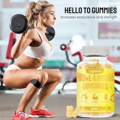Liqherb HMB L-Leucine Gummies 3000mg Muscle Recovery 120 Ct Vegan Non-GMO