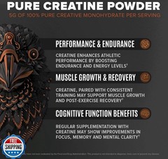 Birdman Falcon Performance Vegan Protein Powder, 31g Protein, 5g Creatine, 5g
