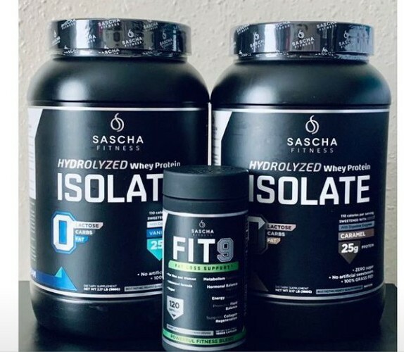 Sascha Fitness Combo Hydrolyzed Whey Protein Isolate Vanilla, Caramel and Fit 9