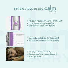 Glowco CalmCarry Sleep Aid Device – Handheld Microcurrent Relaxation Purple