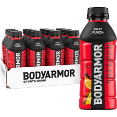 Sports Drink, Fruit Punch, Electrolyte Drink Hydration, 16 Fl Oz Bottles (12 Pac