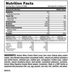 Universal Nutrition Animal Whey Isolate Loaded Protein Powder – 54 Servings