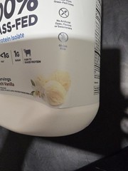 Transparent Labs 100% Grass Fed Whey Protein – French Vanilla Naturally Flavored