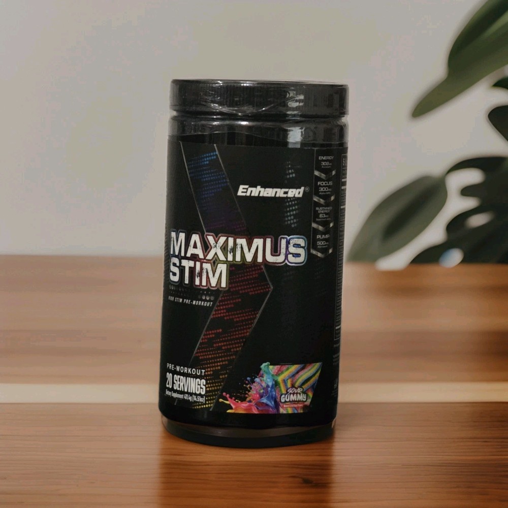 Preworkout EA 14.32 oz. Maximus Stim High Stim Sour Gummy