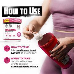 Creatine Post-Workout Supplement – 5000Mg Creatine, 2000Mg Hydrolyzed Collagen –
