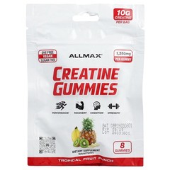 Creatine Gummies, Tropical Fruit Punch, 1,250 mg, 6 Bags, 8 Gummies Each