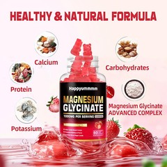Magnesium Glycinate Gummies 1000mg ~ Sugar-Free Magnesium Potassium Supplement