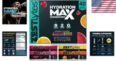 Electrolyte Powder Drink Mix – 40 Sticks with High Sodium for Rapid Rehydration