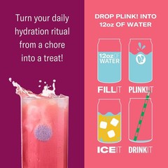 Plink Fizzy Electrolyte Tablets for Adults & Kid Daily Hydration Tablets Non-GMO