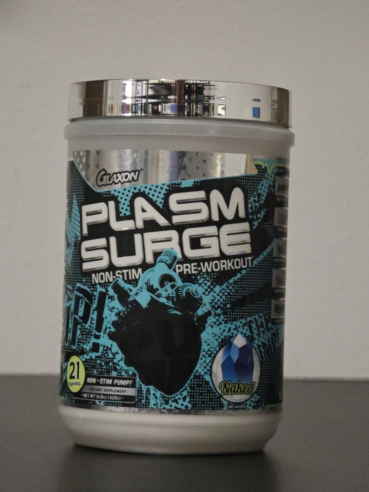 Glaxon Plasm Surge Non-stim Pre Workout Naked Unflavored 21 Servings