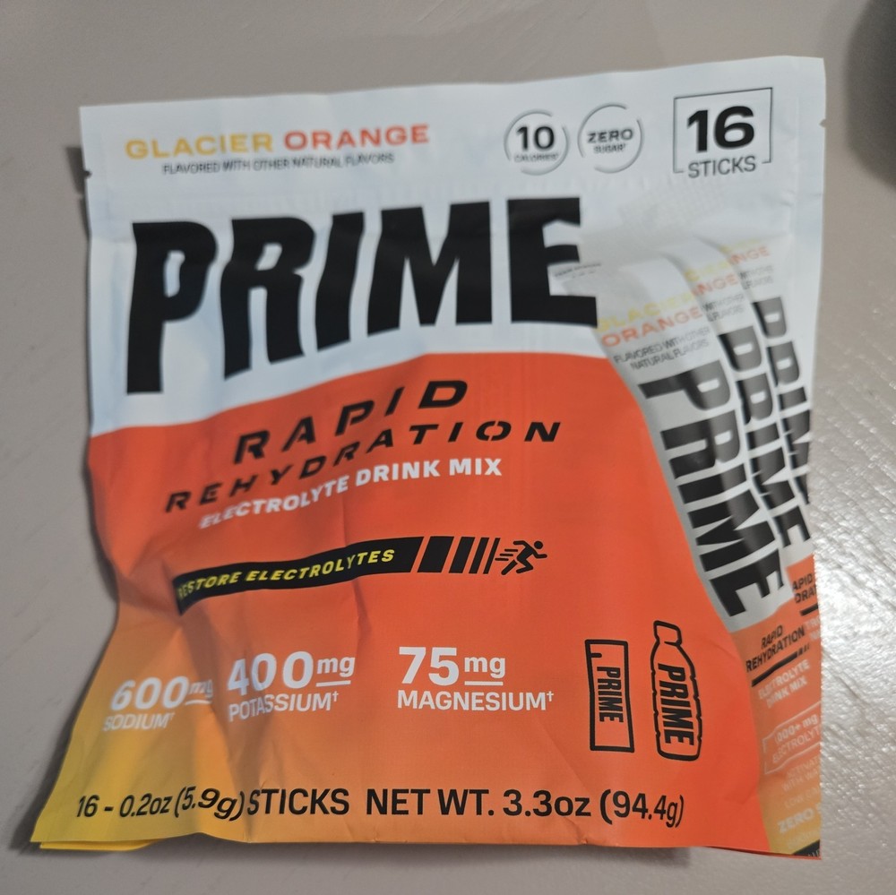 Rapid Rehydration, Electrolyte Drink Mix, Glacier Orange, 16 Sticks, 0.2 oz (5.9