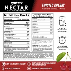 Syntrax Nutrition Nectar 100% Whey Protein Isolate Powder Refreshing Fruit 2 lbs