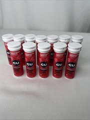 12 PC GU Energy Hydration Drink Tabs Strawberry Hibiscus, 144 Servings