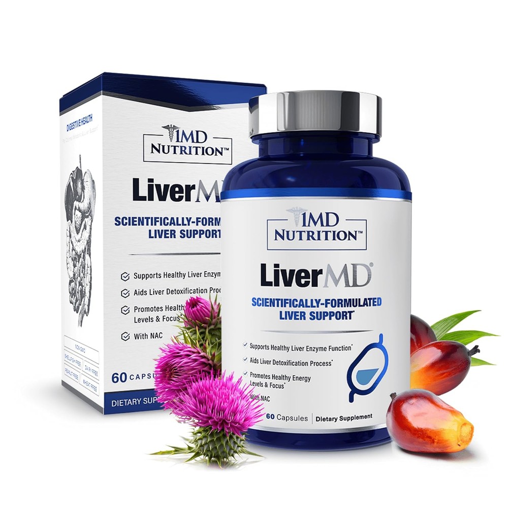 1MD Nutrition LiverMD – Liver Support Supplement | Siliphos Milk Thistle Extr…
