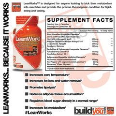 Muscle Elements LEAN WORKS Non- Stim PM Fat Burner Weight Loss – 90 capsules