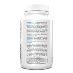 Portions Master Vitamin D3 K2 5000 IU Menaquinone MK7 Bone Heart Support 60 Caps