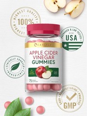 Carlyle Vegan Apple Cider Vinegar Gummies | 75 Count | 75 (Pack of 1)