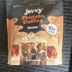 Javvy Protein Coffee Caramel Powder 10g Protein Zero Sugar 105mg 12.6oz