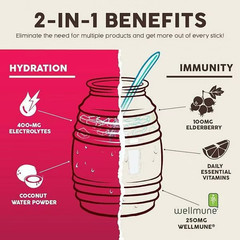 Salud Hydration + Immunity Hibiscus Electrolyte Drink – 6pk/0.21oz Packet Sticks