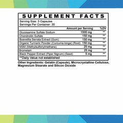 Angry Supplements Joint Support Turmeric Glucosamine Anti Inflammatory Mobility