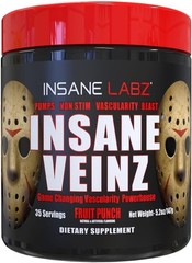 Insane Labz Insane Veinz Stim-Free Pumps Nitric Oxide Pre-Workout 4 Flavors New