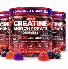 PERFECTFIT365 Sugar Free Creatine Monohydrate Gummies 8000mg Advanced 120ct