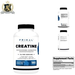 GMP Certified Creatine Monohydrate 3,000 mg – 180 Capsules for Serious Athletes